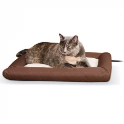 K&H Pet Products Deluxe Lectro-Soft Outdoor Heated Bolster Cat & Dog Bed