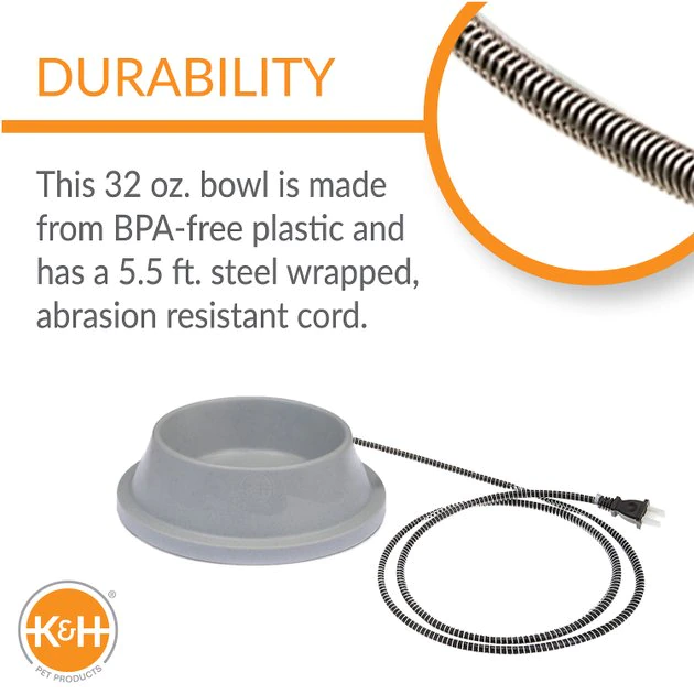 K&H Pet Products Thermal-Bowl Plastic Dog & Cat Bowl, 32-oz 7 K&H Pet Products Thermal-Bowl Plastic Dog & Cat Bowl, 32-oz - Image 5