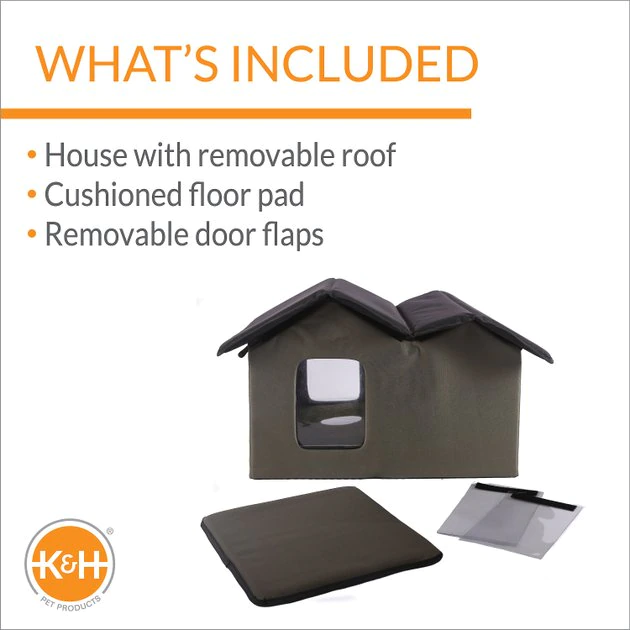 K&H Pet Products Extra-Wide Outdoor Unheated Kitty House 5 K&H Pet Products Extra-Wide Outdoor Unheated Kitty House - Image 3