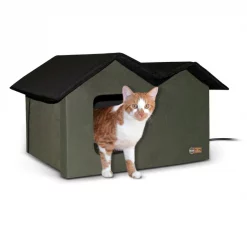 K&H Pet Products Outdoor Heated Kitty House Extra-Wide Cat Shelter
