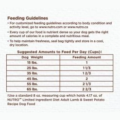 Nutro Limited Ingredient Diet Sensitive Support with Real Lamb & Sweet Potato Grain-Free Adult Dry Dog Food -Cheap K&H Pet Products || Nutro Store 109393 PT7. SY630 V1488552726