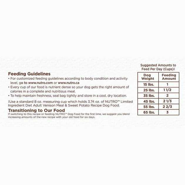Nutro Limited Ingredient Diet Sensitive Support with Real Venison Meal & Sweet Potato Grain-Free Adult Dry Dog Food 10 Nutro Limited Ingredient Diet Sensitive Support with Real Venison Meal & Sweet Potato Grain-Free Adult Dry Dog Food - Image 8