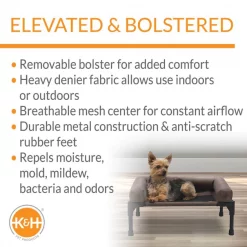 K&H Pet Products Original Bolster Pet Cot Elevated Dog Bed, Chocolate -Cheap K&H Pet Products || Nutro Store 121244 PT2. SY630 V1620846523