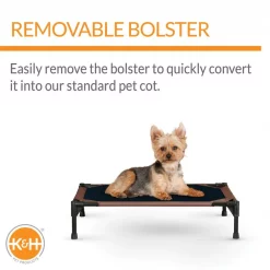 K&H Pet Products Original Bolster Pet Cot Elevated Dog Bed, Chocolate -Cheap K&H Pet Products || Nutro Store 121244 PT3. SY630 V1620845629