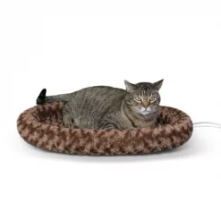 K&H Pet Products Thermo-Kitty Fashion Splash Heated Cat Bed, Large