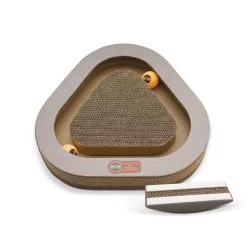 K&H Pet Products Kitty Tippy Triangle Cardboard Scratcher Interactive Cat Toy
