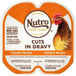 Nutro Perfect Portions Grain-Free Cuts in Gravy Chicken Recipe Cat Food Trays