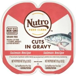 Nutro Perfect Portions Grain-Free Cuts in Gravy Salmon Recipe Cat Food Trays