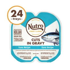 Nutro Perfect Portions Grain-Free Cuts in Gravy Tuna Recipe Cat Food Trays -Cheap K&H Pet Products || Nutro Store 128577 PT3. SY630 V1563820729