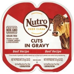 Nutro Perfect Portions Grain-Free Cuts in Gravy Beef Recipe Cat Food Trays
