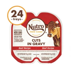 Nutro Perfect Portions Grain-Free Cuts in Gravy Beef Recipe Cat Food Trays -Cheap K&H Pet Products || Nutro Store 128579 PT3. SY630 V1563821156