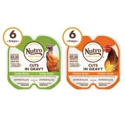 Nutro Perfect Portions Grain-Free Multi-Pack Real Turkey & Real Chicken Cuts in Gravy Recipe Cat Food Trays -Cheap K&H Pet Products || Nutro Store 128587 PT3. SY630 V1563821038