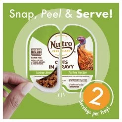 Nutro Perfect Portions Grain-Free Multi-Pack Real Turkey & Real Chicken Cuts in Gravy Recipe Cat Food Trays -Cheap K&H Pet Products || Nutro Store 128587 PT4. SY630 V1563828144