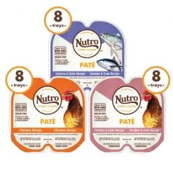 Nutro Perfect Portions Grain-Free Variety Pack Chicken, Salmon & Tuna, Chicken & Liver Paté Recipe Adult Cat Food Trays -Cheap K&H Pet Products || Nutro Store 148864 PT3. SY630 V1563821066