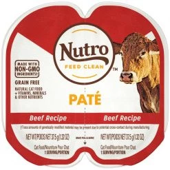Nutro Perfect Portions Grain-Free Beef Paté Recipe Adult Cat Food Trays