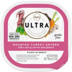 Nutro Ultra Grain-Free Filets in Gravy Roasted Turkey Entrée with Carrots & Spinach Adult Wet Dog Food Trays