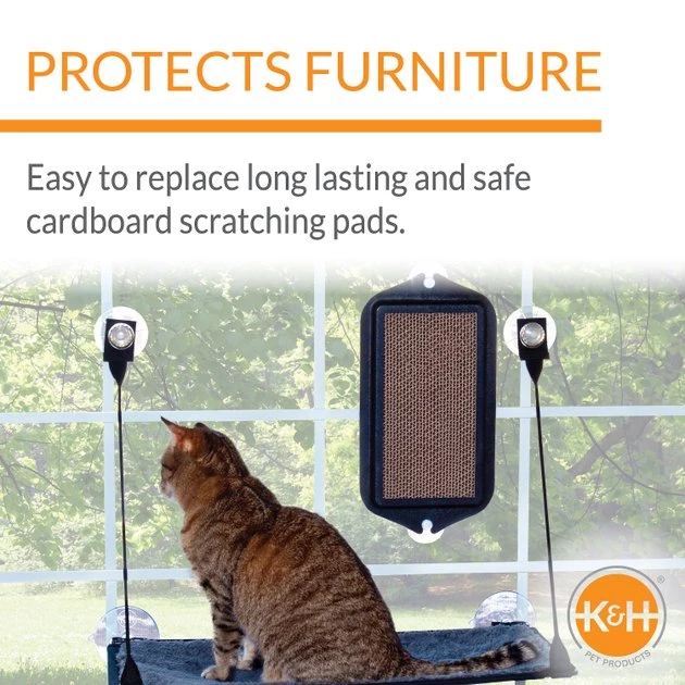K&H Pet Products EZ Mount Window Cat Scratcher with Catnip 4 K&H Pet Products EZ Mount Window Cat Scratcher with Catnip - Image 2