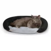 K&H Pet Products Self-Warming Bolster Dog Bed, Gray/Black