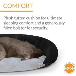 K&H Pet Products Self-Warming Bolster Dog Bed, Gray/Black -Cheap K&H Pet Products || Nutro Store 199095 PT3. SY630 V1637624647