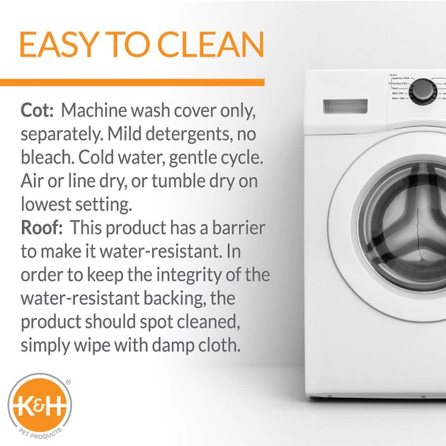 K&H Pet Products Original Indoor/Outdoor Covered Elevated Dog Bed, Navy Blue 7 K&H Pet Products Original Indoor/Outdoor Covered Elevated Dog Bed, Navy Blue - Image 5