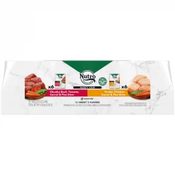 Nutro Hearty Stew Variety Pack Chunky Beef, Tomato, Carrot & Pea Stew & Tender Chicken, Carrot & Pea Stew Wet Dog Food, 12.5-oz can, case of 12 -Cheap K&H Pet Products || Nutro Store 211748 PT2. SY630 V1626991876