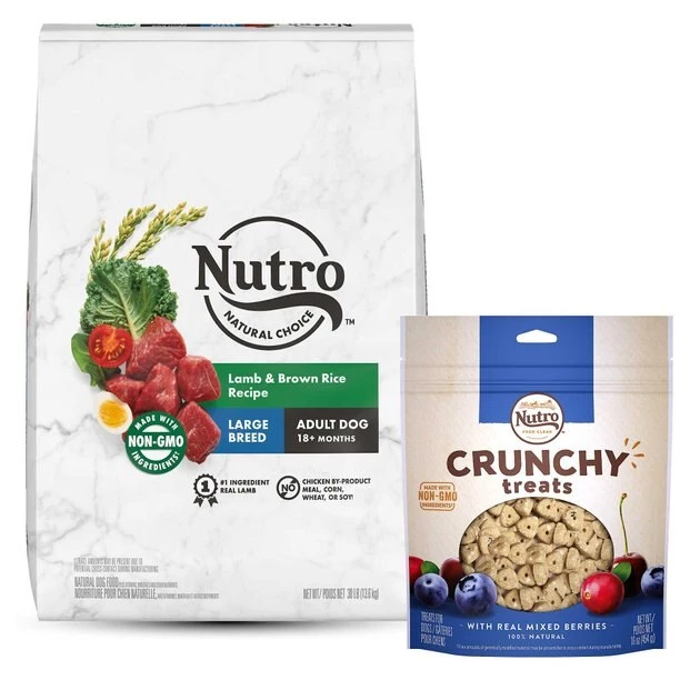 Nutro Natural Choice Large Breed Adult Lamb & Brown Rice Recipe Dry Food + Crunchy with Real Mixed Berries Dog Treats 3 Nutro Natural Choice Large Breed Adult Lamb & Brown Rice Recipe Dry Food + Crunchy with Real Mixed Berries Dog Treats