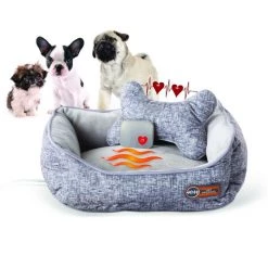 K&H Pet Products Mother’s Heartbeat Heated Bolster Puppy Bed