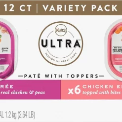 Nutro Ultra Variety Pack Turkey Entree & Chicken Entree Pate Food Trays with Toppers + Dry Dog Food