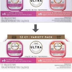 Nutro Ultra Variety Pack Turkey Entree & Chicken Entree Pate Food Trays with Toppers + Dry Dog Food -Cheap K&H Pet Products || Nutro Store 356871 PT2. SY630 V1640903801