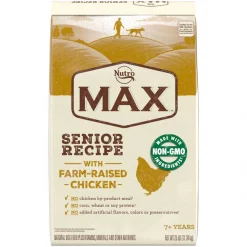 Nutro Max Senior Farm-Raised Chicken Recipe Natural Dry Dog Food, 25-lb bag