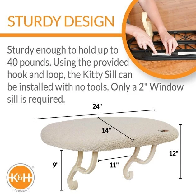 K&H Pet Products Kitty Sill Cat Window Perch 4 K&H Pet Products Kitty Sill Cat Window Perch - Image 2