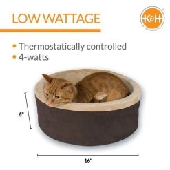 K&H Pet Products Thermo-Kitty Cat Bed, Mocha -Cheap K&H Pet Products || Nutro Store 69570 PT2. SY630 V1611763631