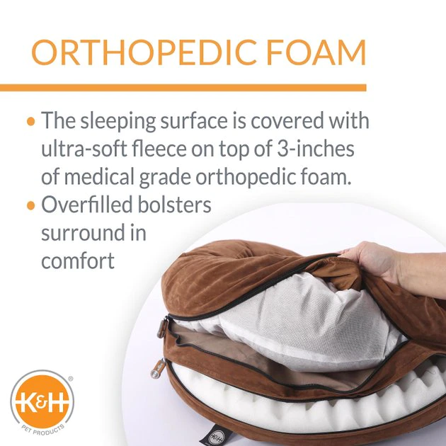K&H Pet Products Orthopedic Bolster Cat & Dog Bed 5 K&H Pet Products Orthopedic Bolster Cat & Dog Bed - Image 3