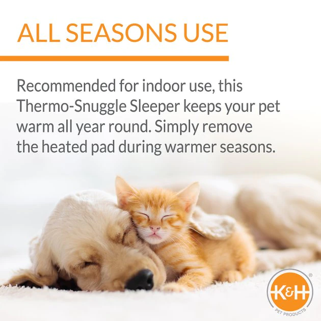 K&H Pet Products Thermo-Snuggly Sleeper Bolster Cat & Dog Bed, Sage 5 K&H Pet Products Thermo-Snuggly Sleeper Bolster Cat & Dog Bed, Sage - Image 3