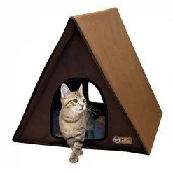 K&H Pet Products Outdoor Unheated Multi-Kitty A-Frame House