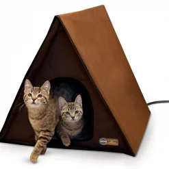 K&H Pet Products Outdoor Heated Multi-Kitty A-Frame House
