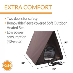 K&H Pet Products Outdoor Heated Multi-Kitty A-Frame House -Cheap K&H Pet Products || Nutro Store 72246 PT2. SY630 V1611763594