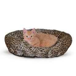 K&H Pet Products Self-Warming Nuzzle Nest Bolster Cat & Dog Bed