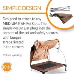 K&H Pet Products Cot Canopy for Elevated Dog Bed, Tan -Cheap K&H Pet Products || Nutro Store 78458 PT2. SY630 V1624629497