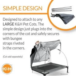 K&H Pet Products Cot Canopy for Elevated Dog Bed, Gray -Cheap K&H Pet Products || Nutro Store 78462 PT2. SY630 V1624629481