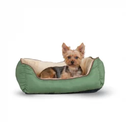 K&H Pet Products Self-Warming Two Tone Lounge Sleeper Bolster Cat & Dog Bed