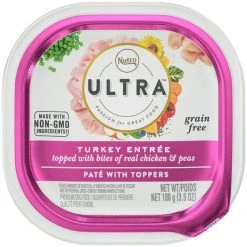 Nutro Ultra Grain-Free Turkey Entree Pate with Toppers Adult Wet Dog Food Trays