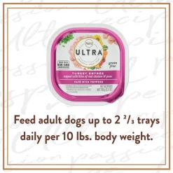 Nutro Ultra Grain-Free Turkey Entree Pate with Toppers Adult Wet Dog Food Trays -Cheap K&H Pet Products || Nutro Store 84679 PT7. SY630 V1561142020