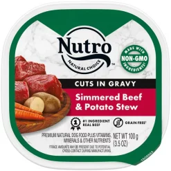 Nutro Grain-Free Simmered Beef & Potato Stew Cuts in Gravy Dog Food Trays