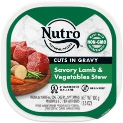 Nutro Grain-Free Savory Lamb & Vegetables Stew Cuts in Gravy Adult Dog Food Trays