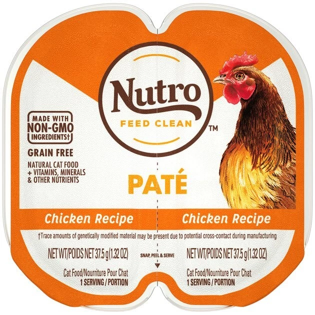 Nutro Perfect Portions Grain-Free Chicken Paté Recipe Cat Food Trays 3 Nutro Perfect Portions Grain-Free Chicken Paté Recipe Cat Food Trays