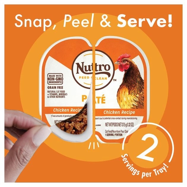 Nutro Perfect Portions Grain-Free Chicken Paté Recipe Cat Food Trays 6 Nutro Perfect Portions Grain-Free Chicken Paté Recipe Cat Food Trays - Image 4