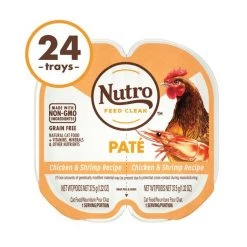 Nutro Perfect Portions Grain-Free Chicken & Shrimp Paté Recipe Cat Food Trays -Cheap K&H Pet Products || Nutro Store 87482 PT3. SY630 V1563820245