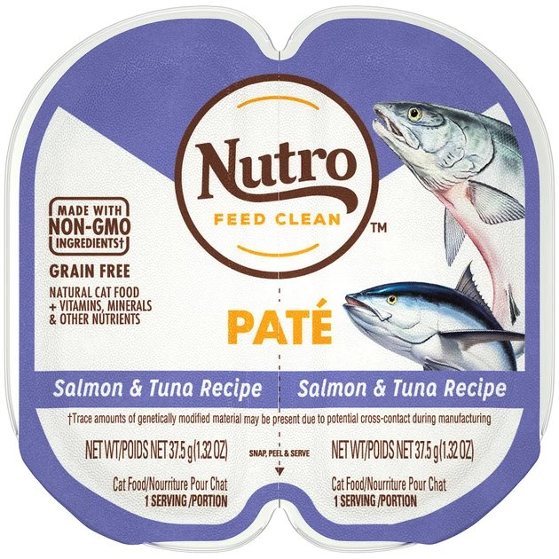 Nutro Perfect Portions Grain-Free Salmon & Tuna Paté Recipe Cat Food Trays 3 Nutro Perfect Portions Grain-Free Salmon & Tuna Paté Recipe Cat Food Trays