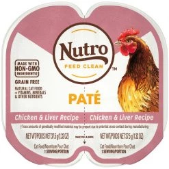 Nutro Perfect Portions Grain-Free Chicken & Liver Paté Recipe Cat Food Trays
